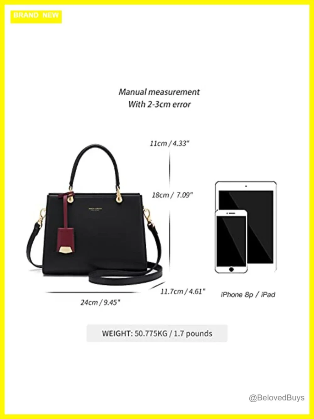 Genuine Leather Satchel Tote Bag for Women Work Travel